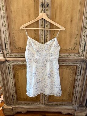 Revolve superdown White Floral Slip Cami Dress with Pastel Print